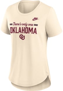 Nike Oklahoma Sooners Womens Natural Legacy Triblend Short Sleeve T-Shirt