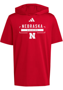 Adidas Nebraska Cornhuskers Red D4T Short Sleeve Hoods