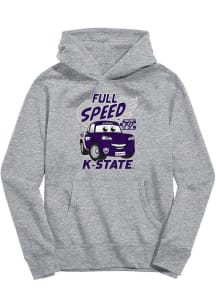 Vive La Fete K-State Wildcats Youth Grey Full Speed Long Sleeve Hoodie