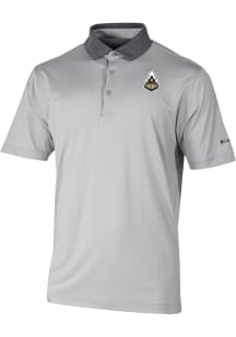 Columbia Purdue Boilermakers Mens Grey Heat Seal Settle In Short Sleeve Polo