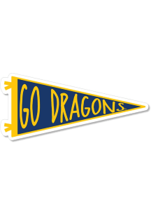 Drexel Dragons 3.5" Pennant Rugged Stickers - Blue