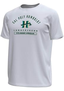 Under Armour Cal Poly Humboldt Lumberjacks White Name Tech Stretch Short Sleeve T Shirt