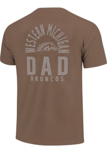 Western Michigan Broncos Brown Mascot Overlay Dad Short Sleeve T Shirt
