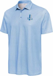 Antigua Detroit Lions Mens Light Blue Retro Breeze Short Sleeve Polo