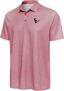 Antigua Houston Texans Mens Red Breeze Short Sleeve Polo