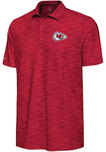 Antigua Kansas City Chiefs Mens Red Swell Short Sleeve Polo