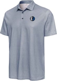 Antigua Dallas Mavericks Mens Navy Blue Breeze Short Sleeve Polo