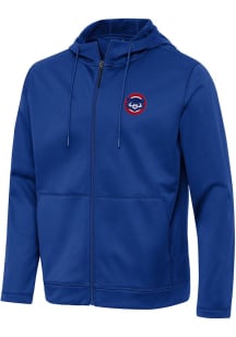 Antigua Chicago Cubs Mens Blue Moments Long Sleeve Zip