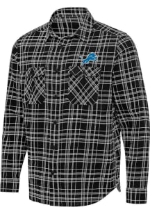 Antigua Detroit Lions Mens Black Private Long Sleeve Dress Shirt