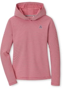Peter Millar Arizona Wildcats Womens Cardinal Red Sugar Stripe Wilma Hooded Sweatshirt
