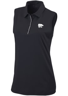 Columbia K-State Wildcats Womens Black Heat Seal Tend the Ball Tank Top
