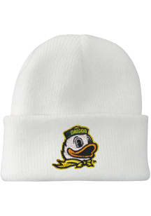 LogoFit Oregon Ducks North Pole Baby Knit Hat - White