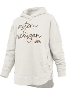 Pressbox Western Michigan Broncos Womens Oatmeal Melange Poncho Hooded Sweatshirt