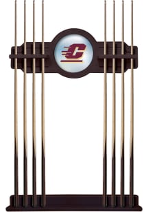 Central Michigan Chippewas Solid Wood Cue Rack Pool Table