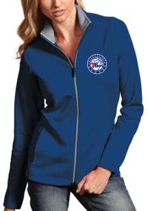 Antigua Philadelphia 76ers Womens Blue Leader Medium Weight Jacket