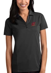 Antigua Central Michigan Chippewas Womens Grey Tribute Short Sleeve Polo Shirt