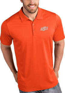 Antigua Oklahoma State Cowboys Mens Orange Tribute Short Sleeve Polo