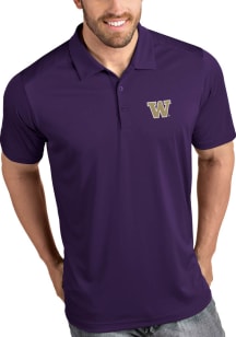 Antigua Washington Huskies Mens Purple Tribute Short Sleeve Polo