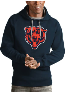 Antigua Chicago Bears Mens Navy Blue Victory Design Long Sleeve Hoodie