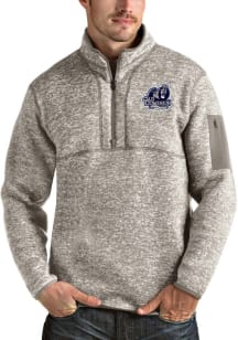 Antigua Old Dominion Monarchs Mens Oatmeal Fortune Long Sleeve Qtr Zip Pullover