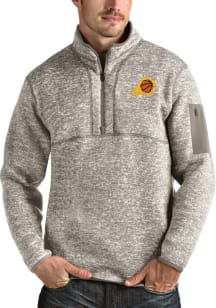 Antigua Phoenix Suns Mens Oatmeal Fortune Long Sleeve Qtr Zip Pullover