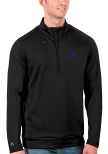 Antigua K-State Wildcats Mens Black Generation Power Cat Long Sleeve Qtr Zip Pullover