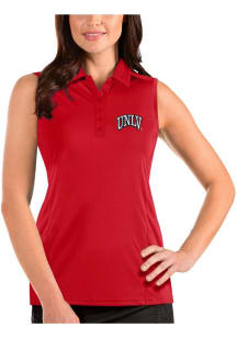 Antigua UNLV Runnin Rebels Womens Red Tribute Sleeveless Polo Shirt