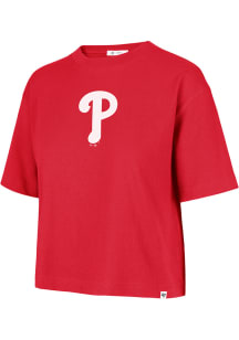 47 Philadelphia Phillies Womens Red Out City Short Sleeve T-Shirt