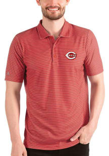Antigua Cincinnati Reds Mens Red ESTEEM Short Sleeve Polo