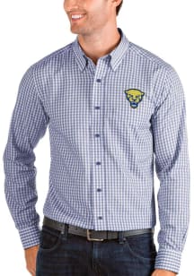 Antigua Pitt Panthers Mens Blue Structure Long Sleeve Dress Shirt