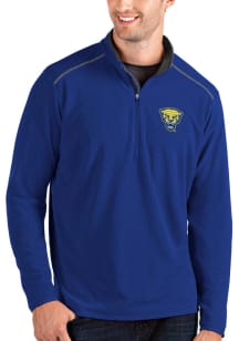 Antigua Pitt Panthers Mens Blue Glacier Long Sleeve Qtr Zip Pullover