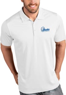 Antigua Drake Bulldogs Mens White Tribute Short Sleeve Polo