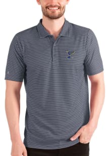 Antigua St Louis Blues Mens Navy Blue ESTEEM Short Sleeve Polo