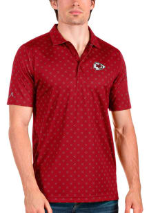 Antigua Kansas City Chiefs Mens Red SPARK Short Sleeve Polo