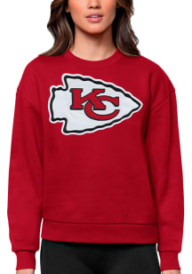 Antigua Kansas City Chiefs Womens Red Victory Crew Sweatshirt