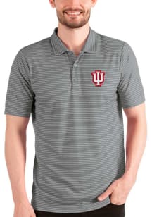 Antigua Indiana Hoosiers Mens Grey Esteem Short Sleeve Polo