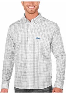 Antigua Drake Bulldogs Mens White Origin Long Sleeve Dress Shirt