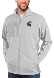 Antigua Michigan State Spartans Mens Grey Course Medium Weight Jacket