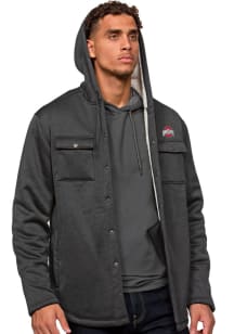 Antigua Ohio State Buckeyes Mens Charcoal Bond Medium Weight Jacket