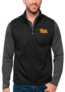 Antigua Pitt Panthers Mens Black Links Sleeveless Jacket