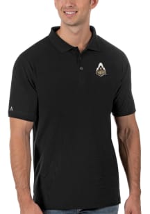 Antigua Purdue Boilermakers Mens Black Legacy Pique Edition Short Sleeve Polo