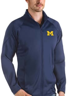 Antigua Michigan Wolverines Mens Blue Links Golf Medium Weight Jacket