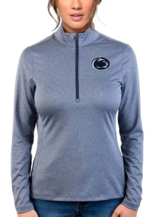 Antigua Penn State Nittany Lions Womens Navy Blue Heather Rally 2 Qtr Zip Pullover
