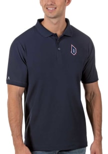 Antigua Duquesne Dukes Mens Navy Blue Legacy Short Sleeve Polo