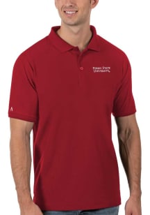 Antigua Ferris State Bulldogs Mens Red Legacy Short Sleeve Polo