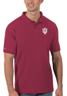Antigua Indiana Hoosiers Mens Crimson Legacy Short Sleeve Polo