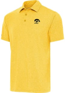 Antigua Iowa Hawkeyes Mens Gold Par Three Short Sleeve Polo