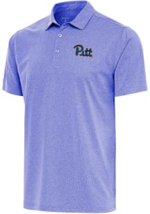 Antigua Pitt Panthers Mens Blue Score Short Sleeve Polo