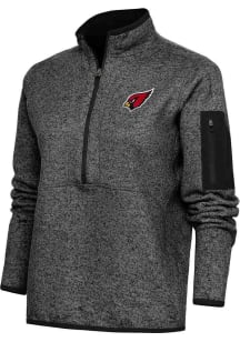 Antigua Arizona Cardinals Womens Black Fortune Qtr Zip