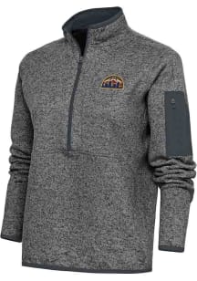 Antigua Denver Nuggets Womens Grey Fortune Qtr Zip